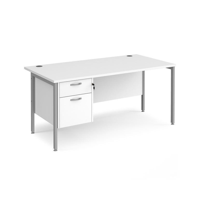 Maestro 25 H Frame Straight Desk with 1 pedestal (Available in 4 sizes)