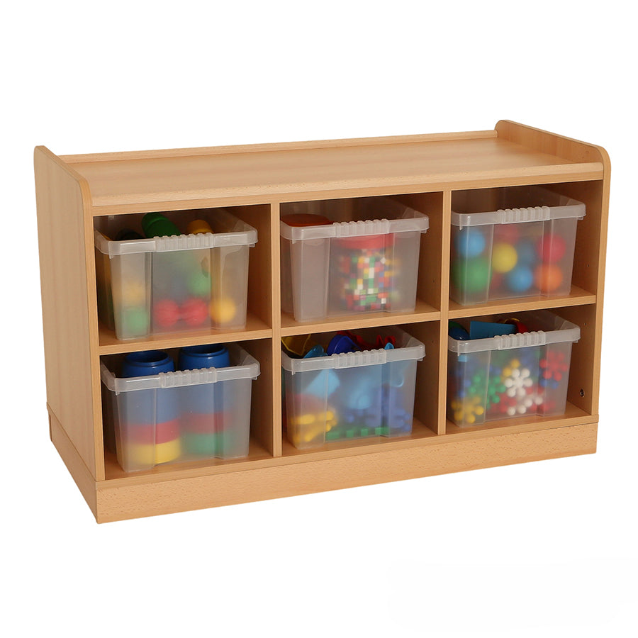 6 Horiz Storage Unit With Clear Trays Static/Mobile