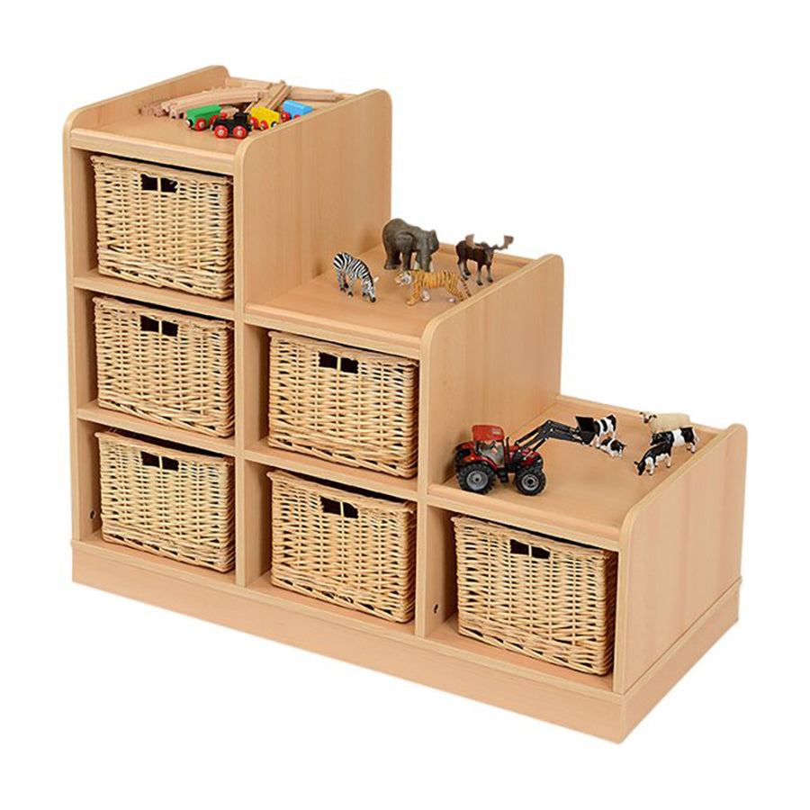 Tiered Sss Unit With Willow Baskets (Right Hand)