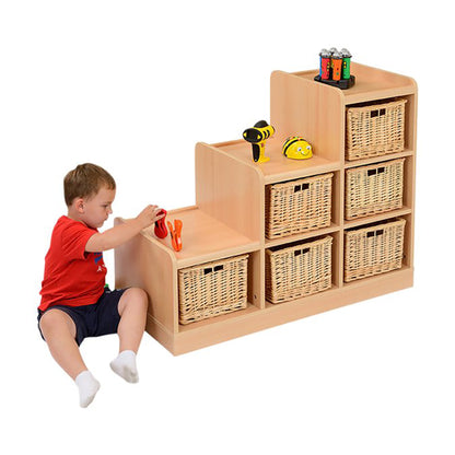 Tiered Sss Unit With Willow Baskets (Left Hand)