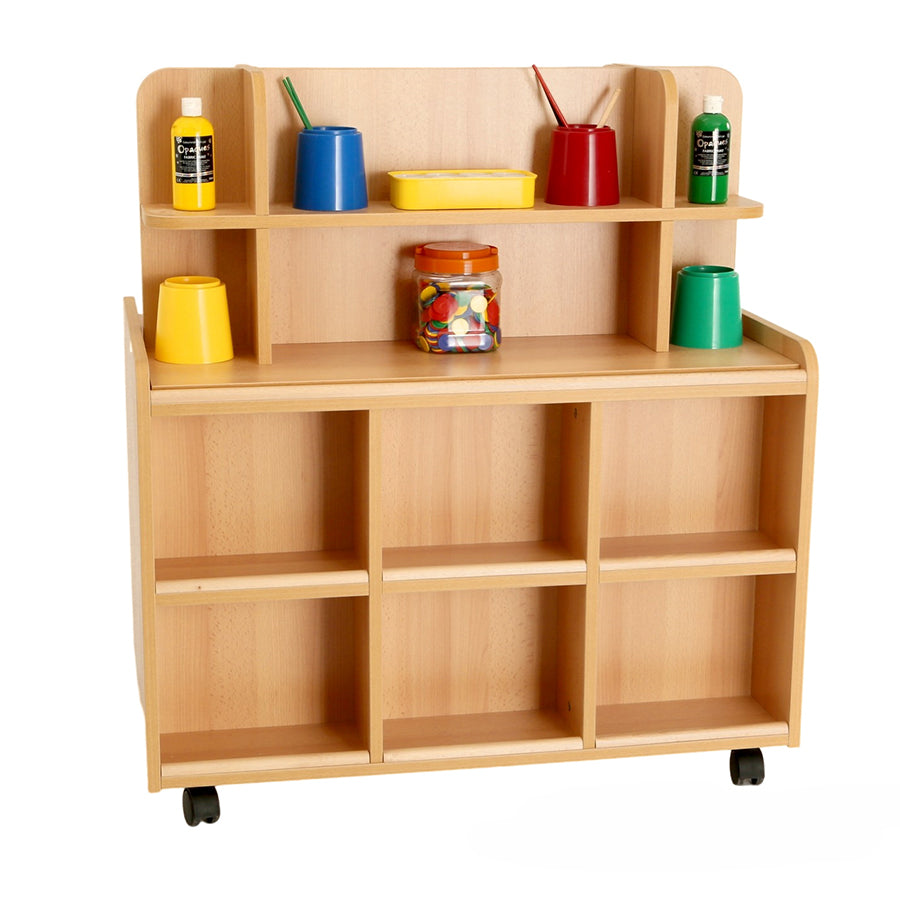 Double Sided Resource Unit With Doors On One Side & Storage/Mirror