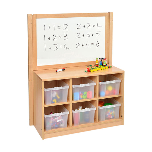 Rs 6 Tray Storage Unit With Drywipe/Mirror Divider