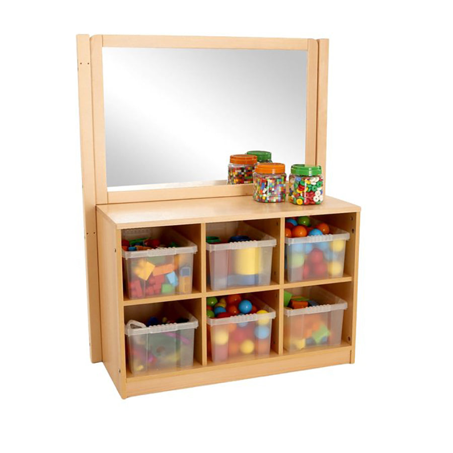 Rs 6 Tray Storage Unit With Drywipe/Mirror Divider