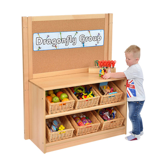 Rs Angled Tidy With Baskets & Cork Divider