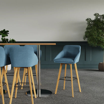 Carmen Wooden Leg High Stool