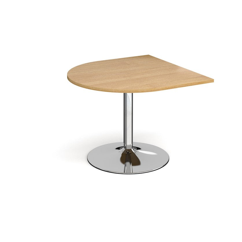 Trumpet Base Boardroom Radial End Extension Table