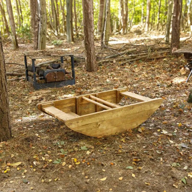 Outdoor Rocking Boat And Steps