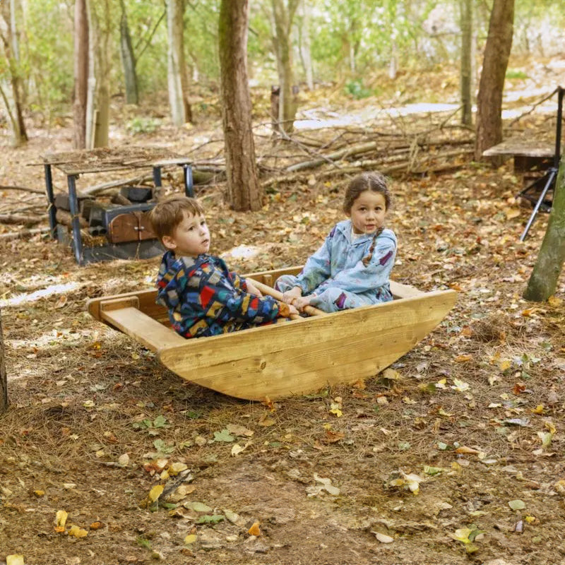 Outdoor Rocking Boat And Steps