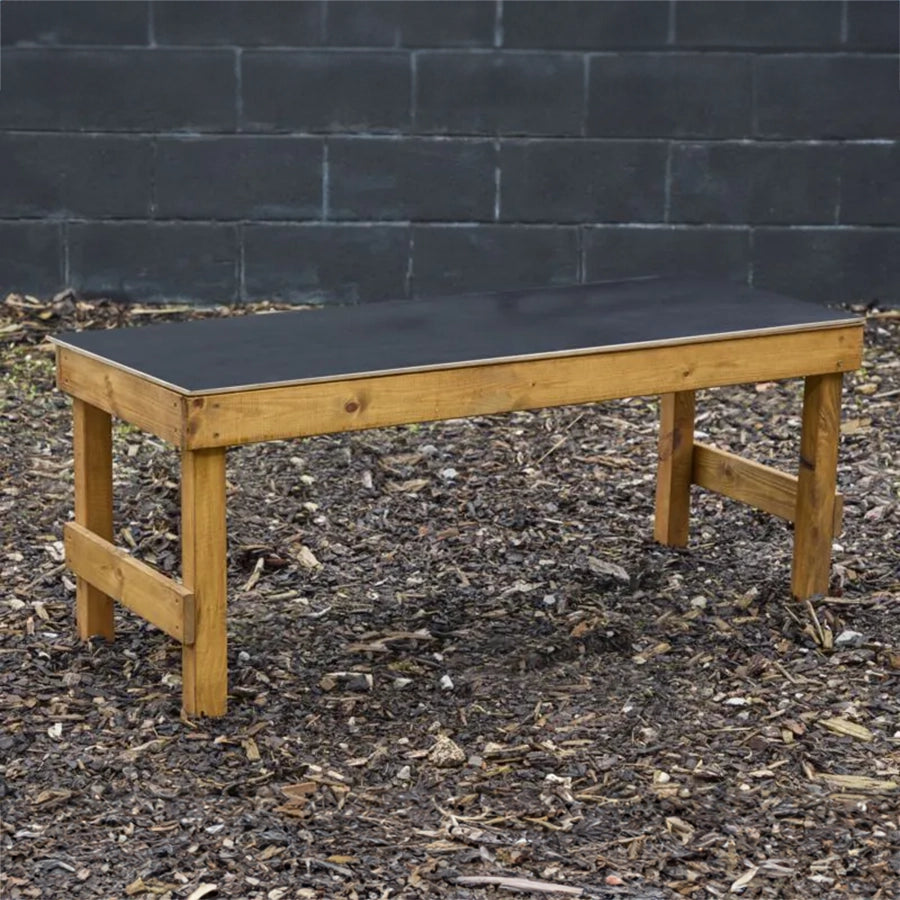Slim Crate Chalk Table With Crate Seats