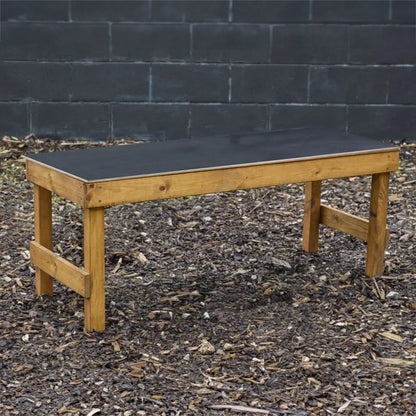 Slim Crate Chalk Table With Crate Seats