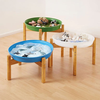 Trio of Landscape Deep Spot Trays and Stands - Set of 3