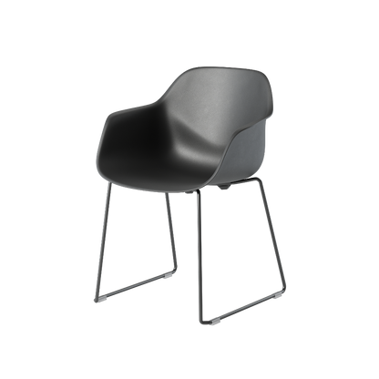 FourMe 88 bio-polypropylene skid frame chair