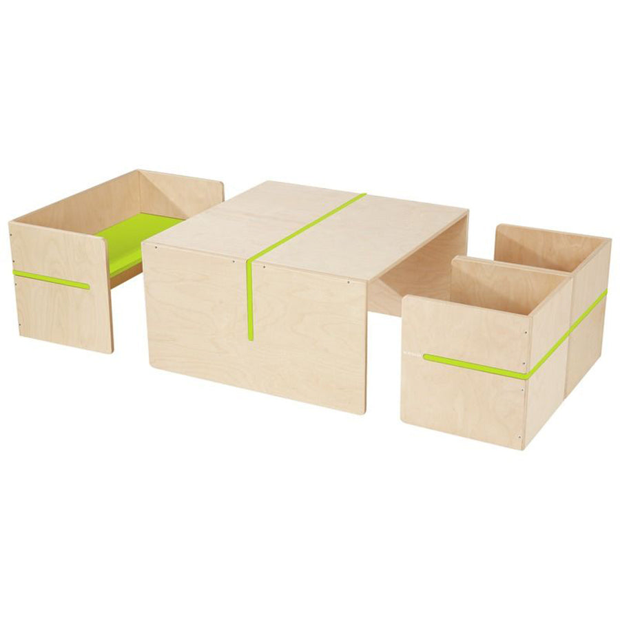 Wesco Early Years Pop Comfort kit Table and Chairs S00-S0 green