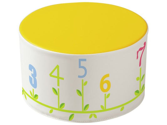 Decorative School Pouffe Numbers