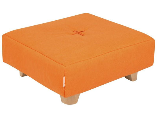 Square Pouffe With Cocoon Comfort Wooden Legs