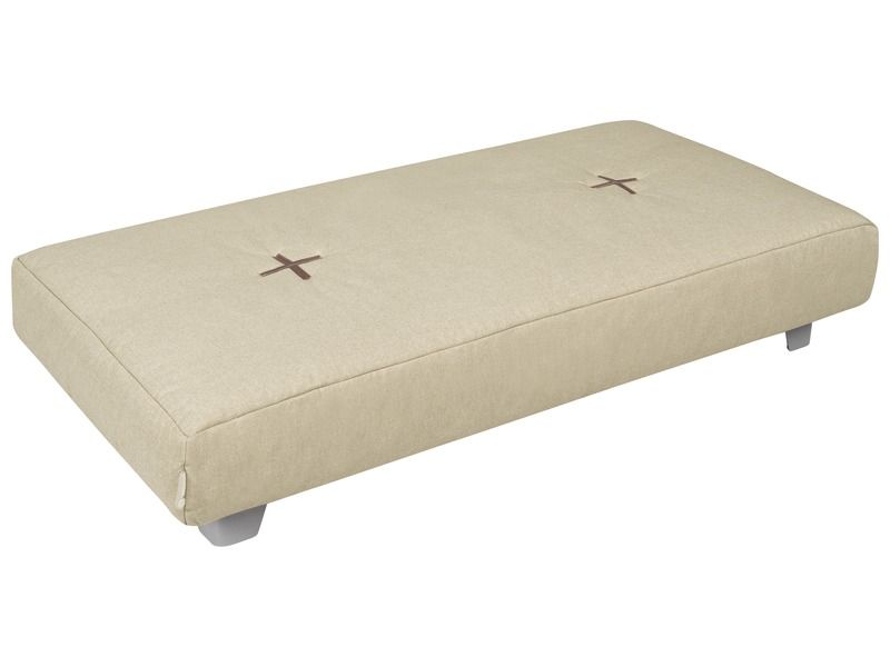 Rectangular Pouffe With Cocoon Comfort Metal Legs