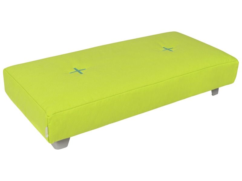 Rectangular Pouffe With Cocoon Comfort Metal Legs