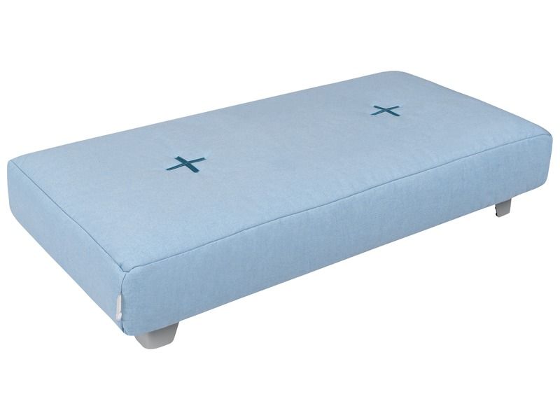 Rectangular Pouffe With Cocoon Comfort Metal Legs