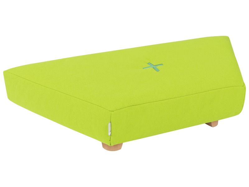 Trapezium Pouffe With Cocoon Comfort Wooden Legs