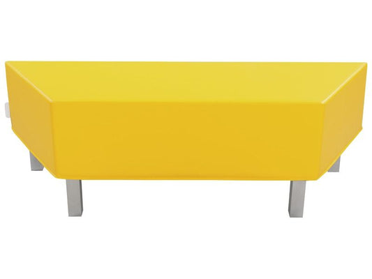 Delta Trapezium Pouffe With Metal Legs