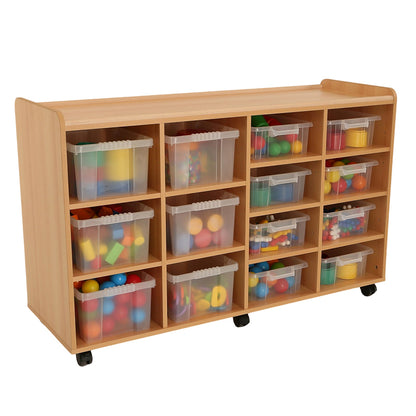 8 Shallow/6 Deep Storage Unit With Clear Trays