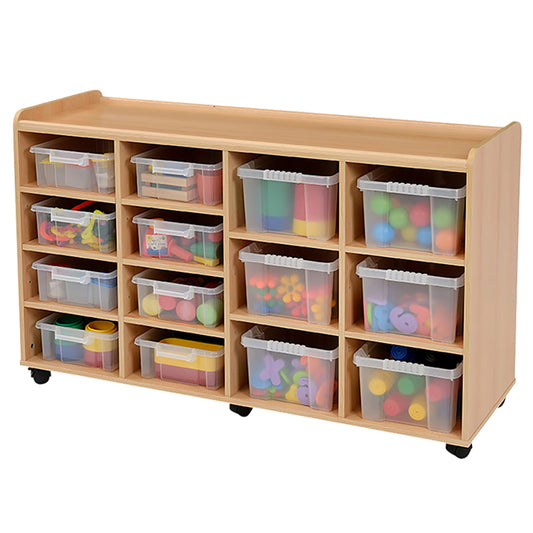 8 Shallow/6 Deep Storage Unit With Clear Trays