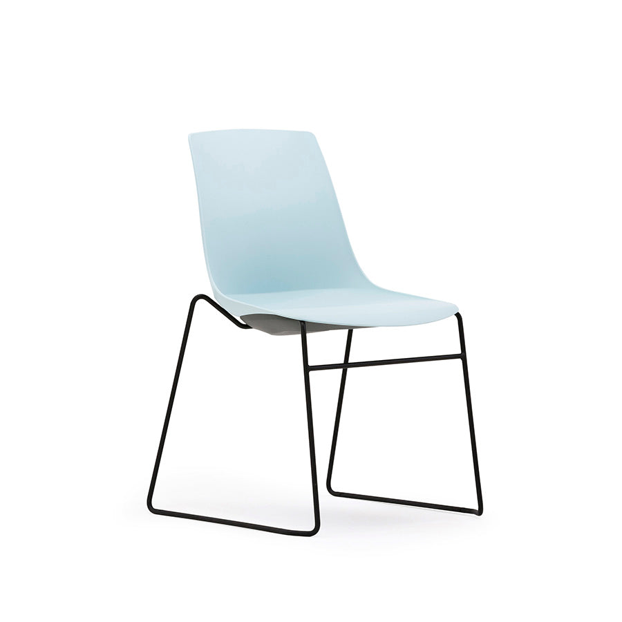 Arlo Shell Stacking Side Chair with Skid Frame