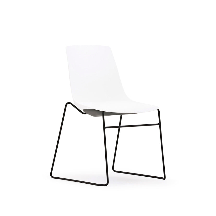 Arlo Shell Stacking Side Chair with Skid Frame