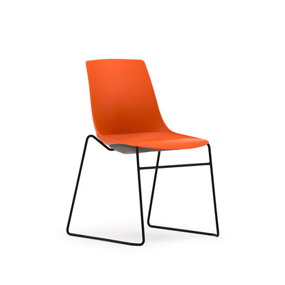 Arlo Shell Stacking Side Chair with Skid Frame