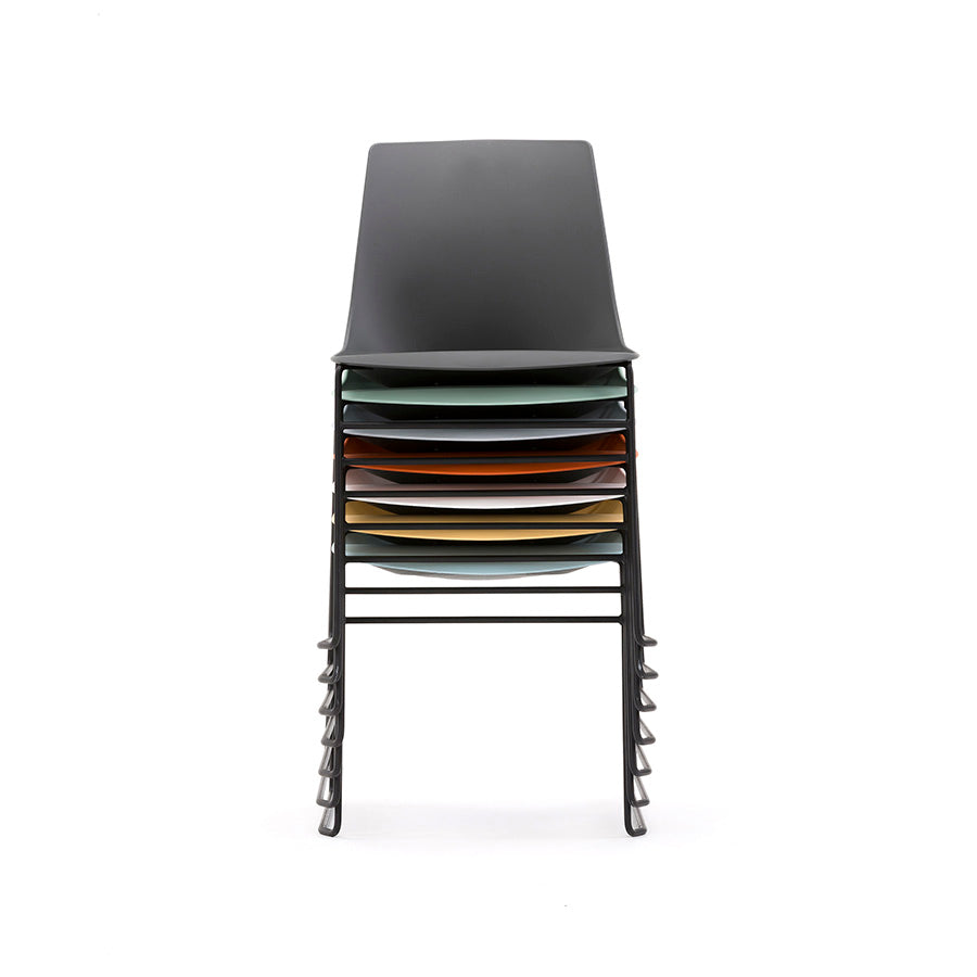 Arlo Shell Stacking Side Chair with Skid Frame