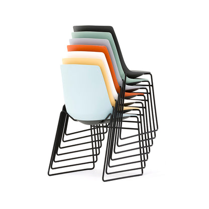 Arlo Shell Stacking Side Chair with Skid Frame
