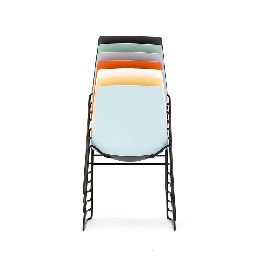 Arlo Shell Stacking Side Chair with Skid Frame