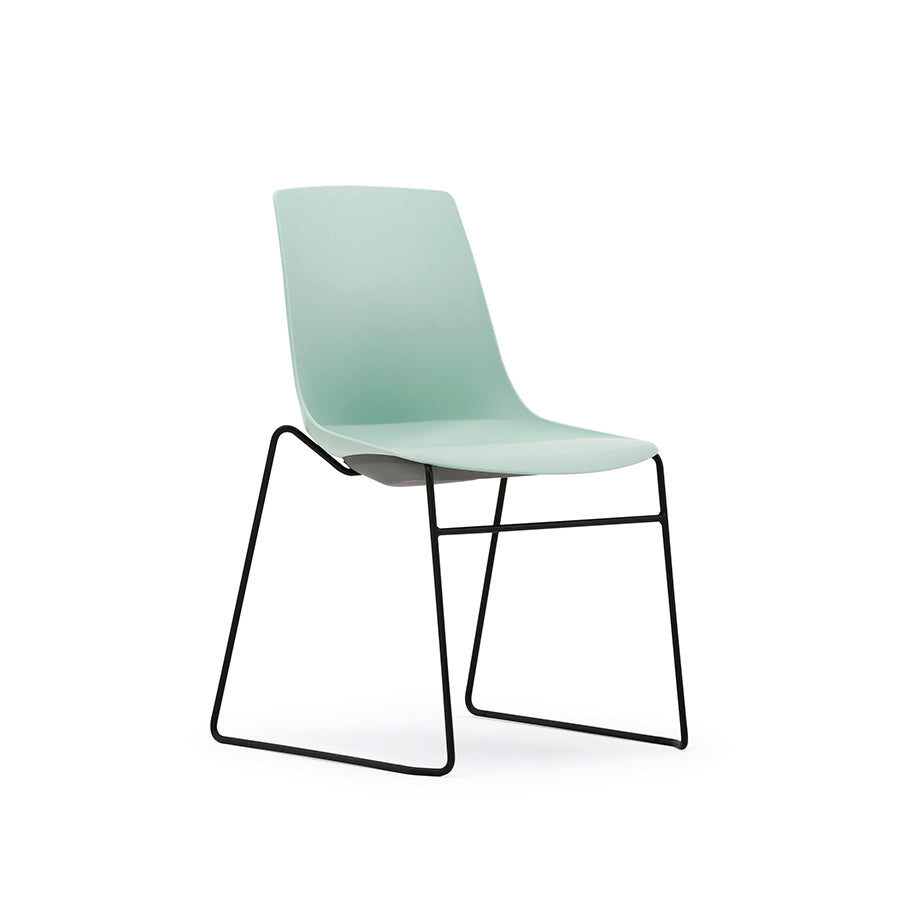 Arlo Shell Stacking Side Chair with Skid Frame