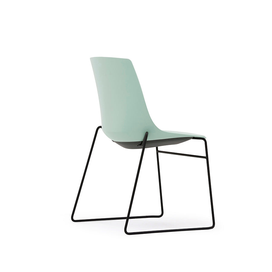 Arlo Shell Stacking Side Chair with Skid Frame