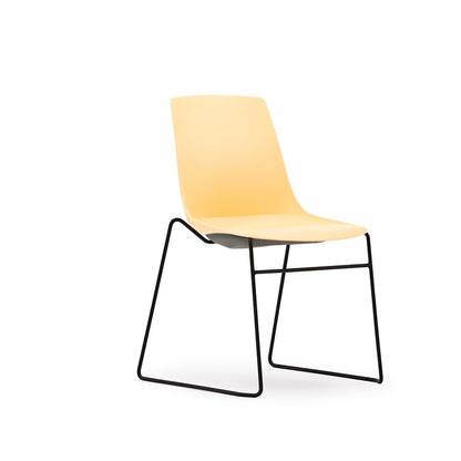 Arlo Shell Stacking Side Chair with Skid Frame