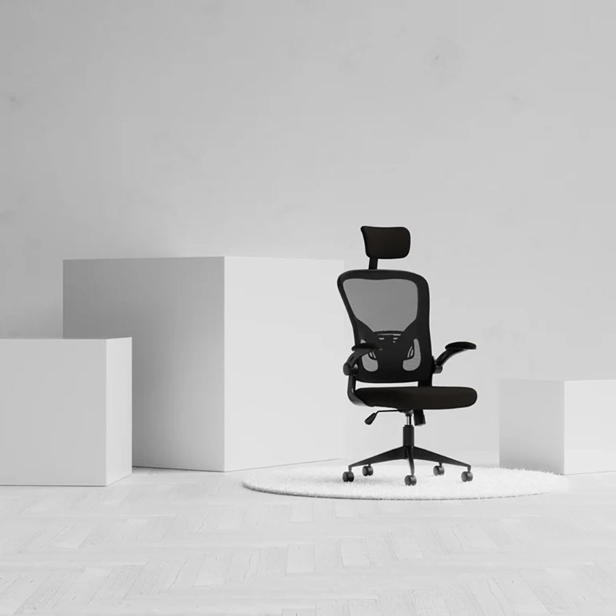 Ace Executive Mesh Chair With Folding Arms