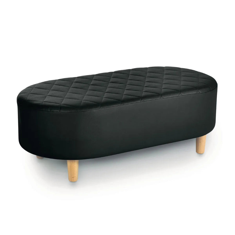 Adult Quilted Tub Stool Black