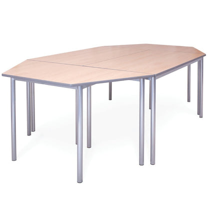Advanced Furniture Cogent Classroom Table Trapezoidal and Rectangular Spray PU Edge CHUNKY GROUP