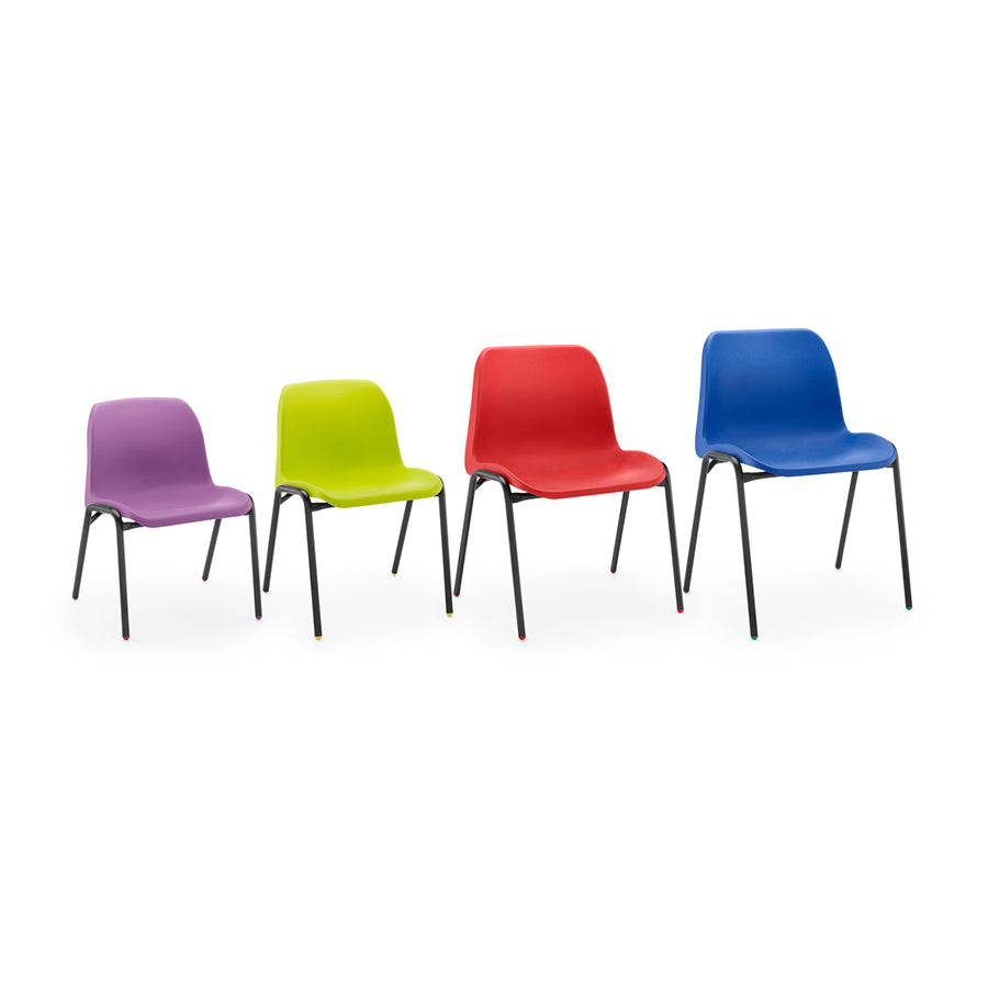 Affinity Chair Steel Frame and Polypropylene Seat All Colours & Heights