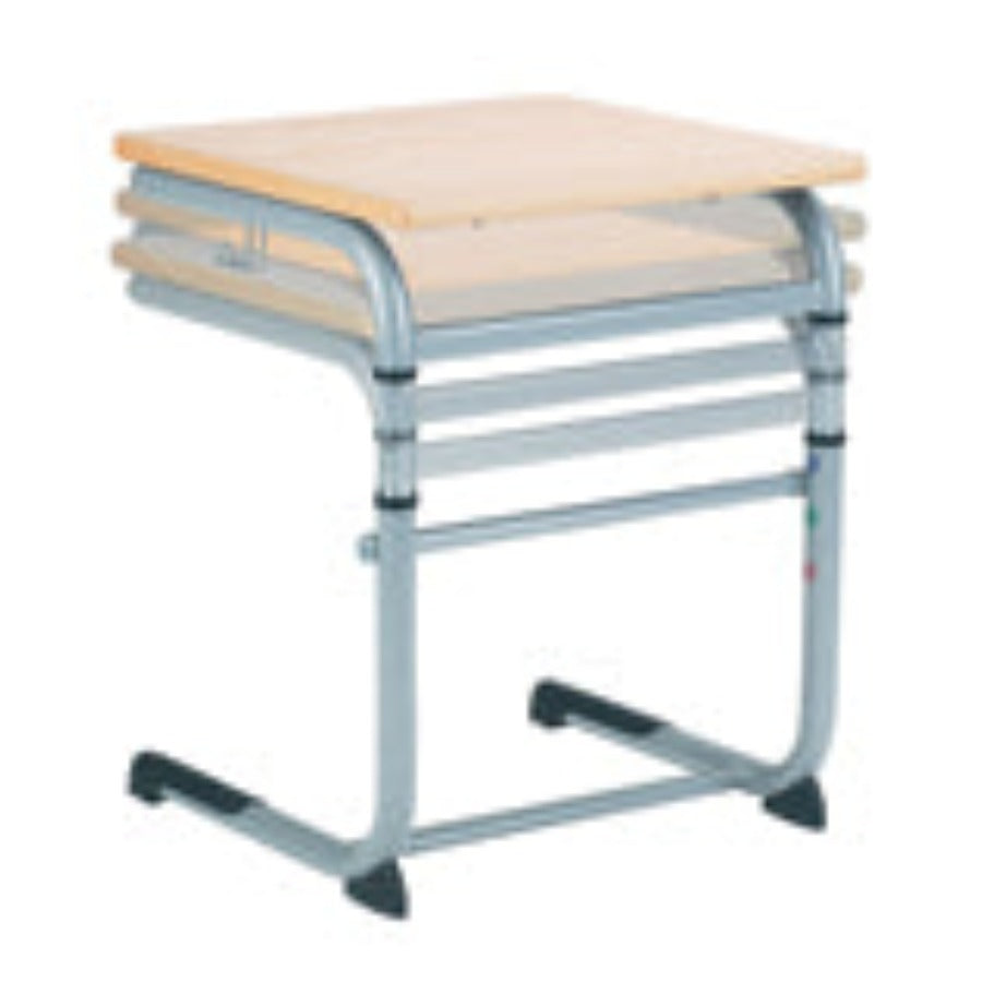 Alpha® Height Adjustable 600x600 Single Cantilever Table TS52695 1