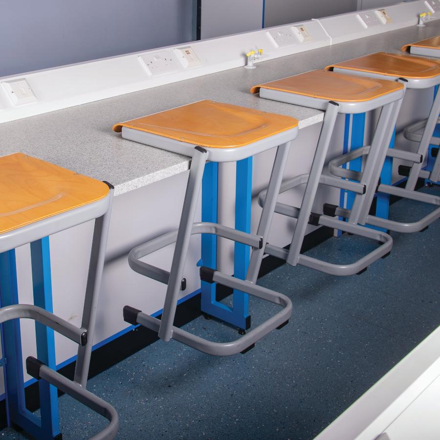 Alpha® Stactek Stools stored on counter Lifestyle Image 1