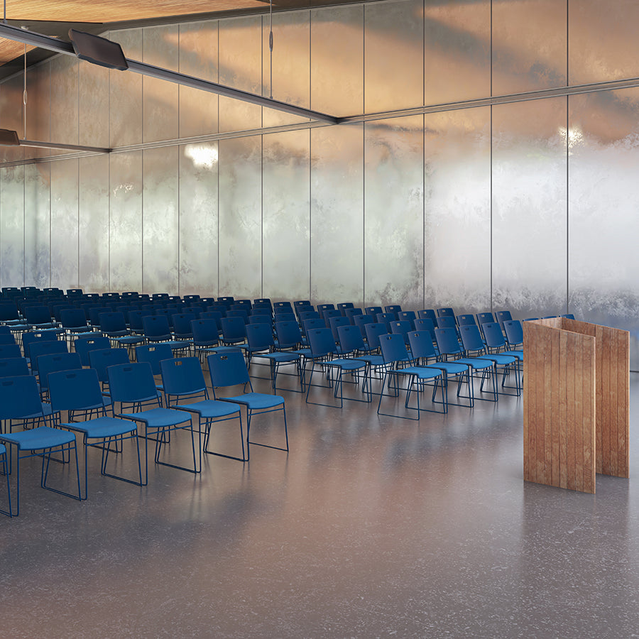 Arc High Density Stacking Chair Blue Lifestyle Image