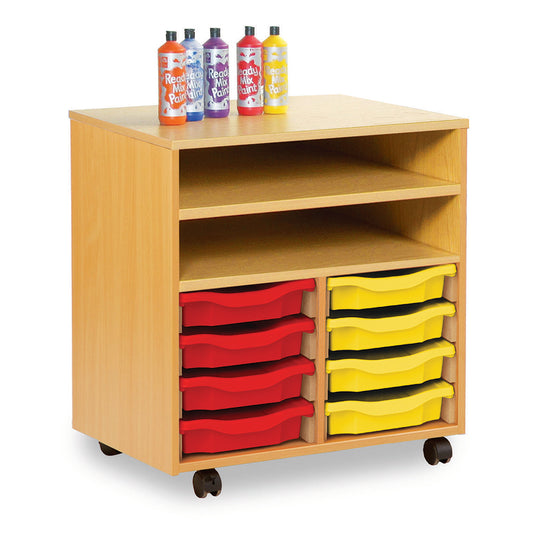 Calypso 8 Single Trays Double Bay Shelf Unit