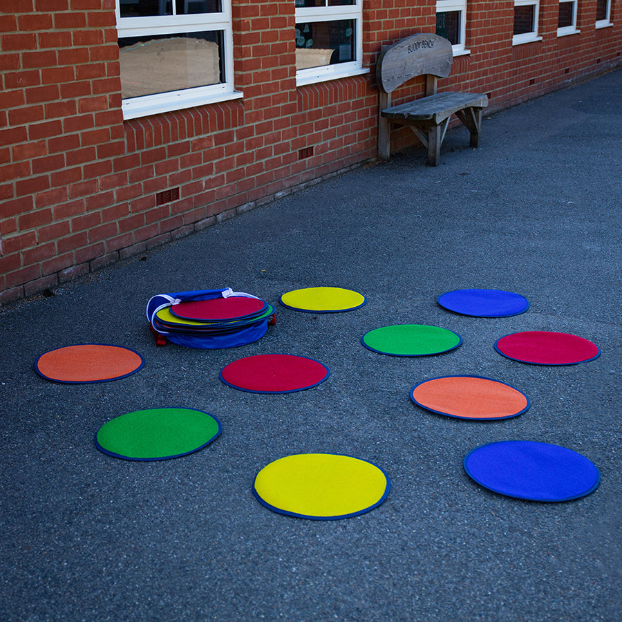 Rainbow™ Circle Outdoor Mats with Free holdall Set of 30