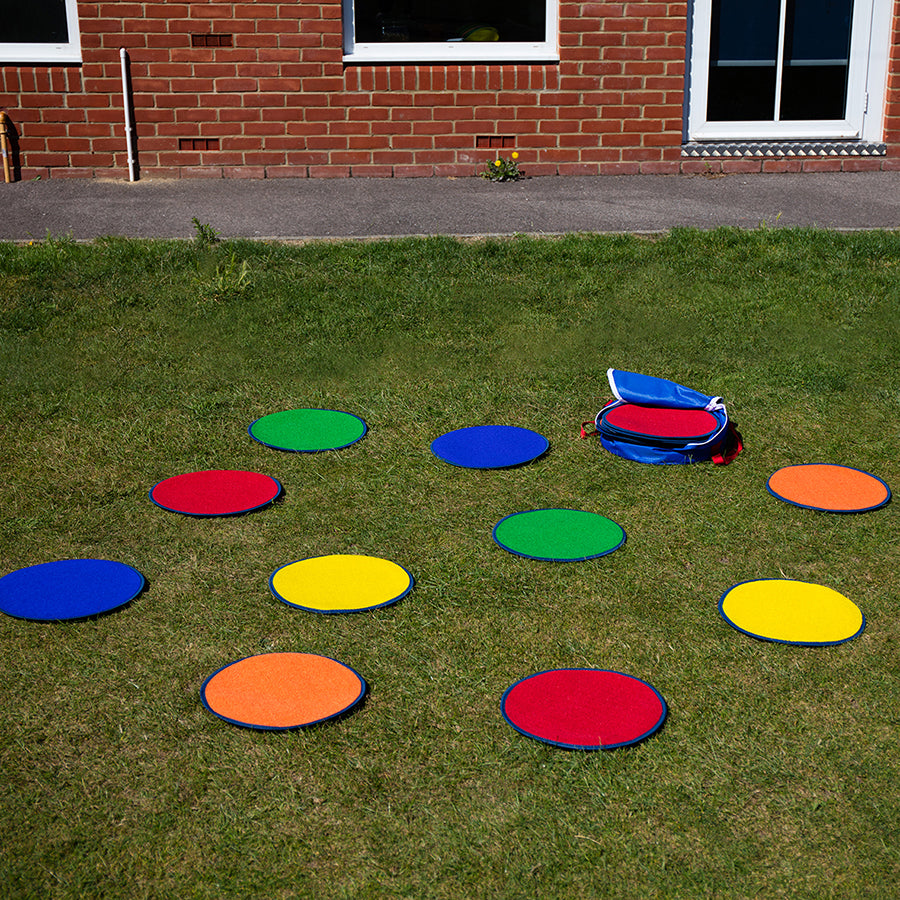 Rainbow™ Circle Outdoor Mats with Free holdall Set of 30