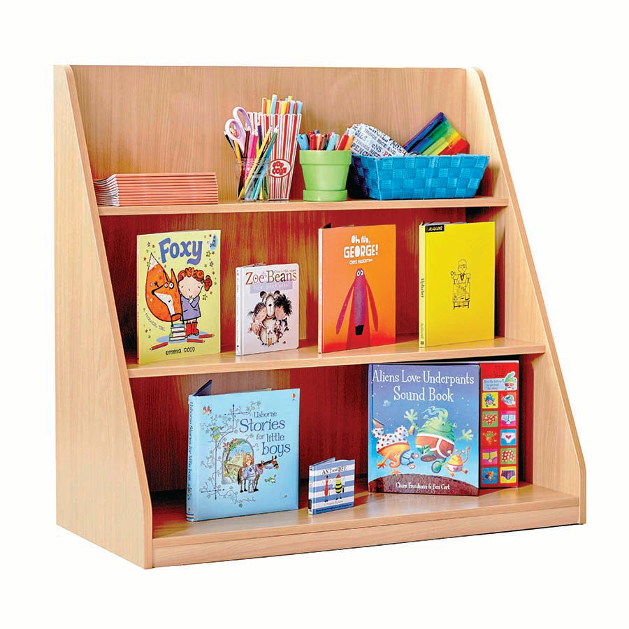 Library Book Unit with 3 Fixed Shelves