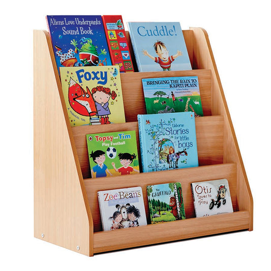 Library Book Unit with 4 Tiered Fixed Shelves