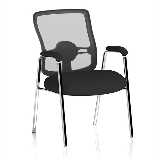 Portland Medium Mesh Back (Straight Leg) Visitor Chair with Arms