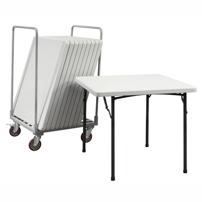 Basics Upright Poly Folding Table Trolley