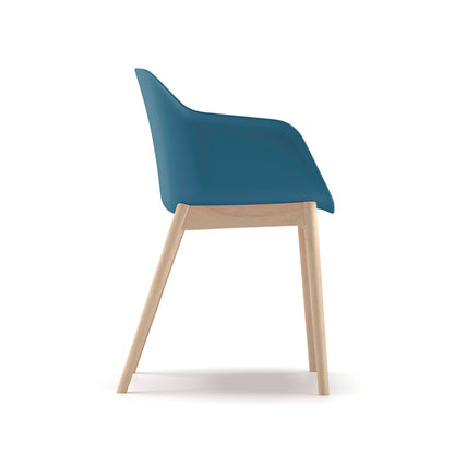 Milo Poly Wooden Four Leg Chair